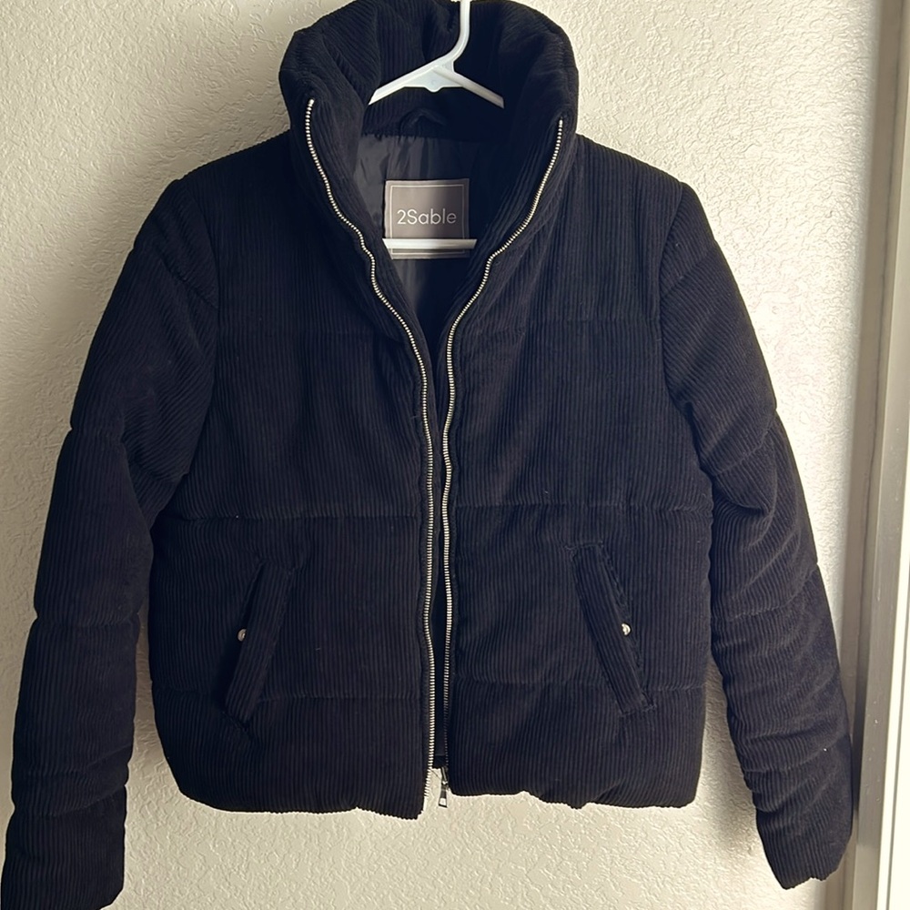 2 Sable-Soft Corduroy Puffer